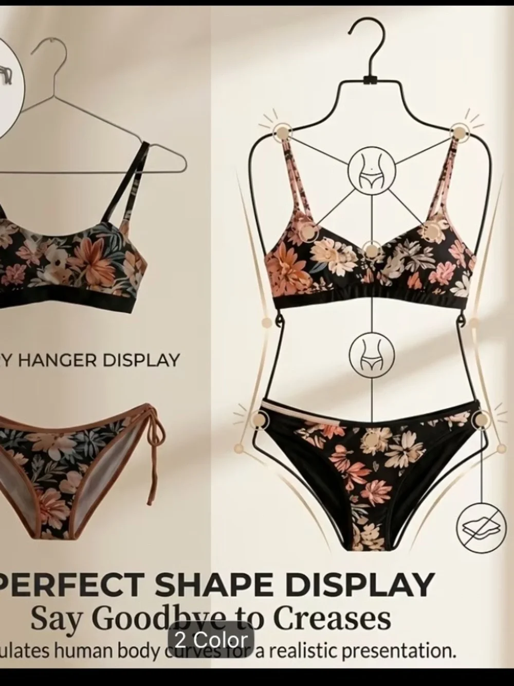 Body shaped display hangers set of 2